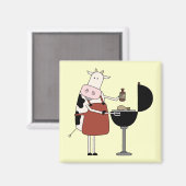 Koe Barbeque Tshirts en geschenken Magneet (Voorkant / Achterkant)