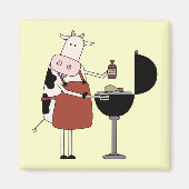 Koe Barbeque Tshirts en geschenken Magneet (Voorkant)