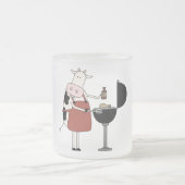 Koe Barbeque Tshirts en geschenken Matglas Koffiemok (Center)