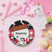 Koe, Barnyard Birthday Party Papieren Bordje (Feest)