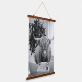 Koe Bathtub Bathroom Art Fun Animal Hangend Wandkleed (Gebogen)