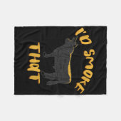 Koe BBQ Grillen Grappige Vleesliefhebbers Sarcasti Fleece Deken (Voorkant (Horizontaal))