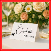 Koe Beef Menu Modern Script Wedding Place Cards