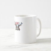 Koe bekroond met bloemen Classic T-Shirt Koffiemok (Voorkant rechts)