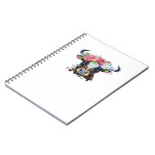 Koe bekroond met bloemen Classic T-Shirt Notitieboek (Linkerzijde)