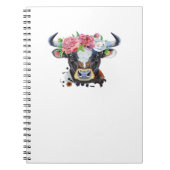 Koe bekroond met bloemen Classic T-Shirt Notitieboek (Voorkant)