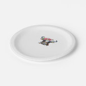 Koe bekroond met bloemen Classic T-Shirt Papieren Bordje (Gekanteld)