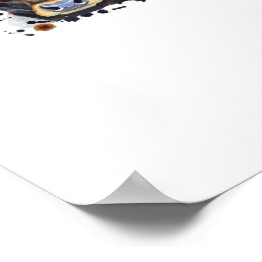 Koe bekroond met bloemen Classic T-Shirt Poster (Hoek)