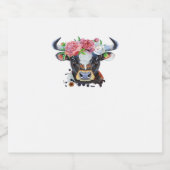 Koe bekroond met bloemen Classic T-Shirt Sparkling Wijnetiket (Enkel label)