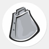 Koe bel ronde sticker (Voorkant)