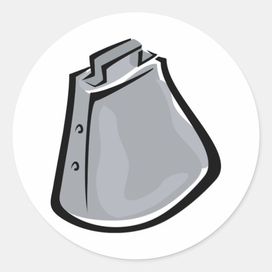 Koe bel ronde sticker (Voorkant)