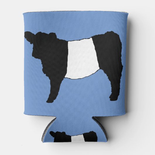 Koe Beltie Steer C Rare Cool Belted Galloway Cattl Blikjeskoeler (Voorkant)