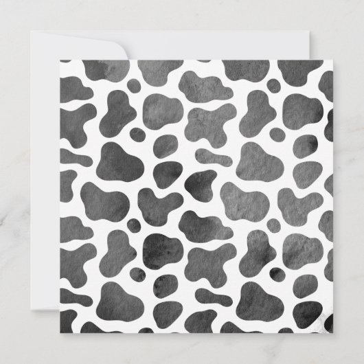 Koe bevestigen met uitnodiging voor pet en Stropda (Achterkant)