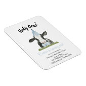 Koe bevestigen met uitnodiging voor pet en Stropda Magneet (Rechterzijde)