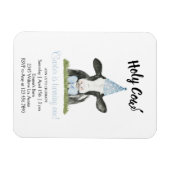 Koe bevestigen met uitnodiging voor pet en Stropda Magneet (Horizontaal)