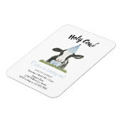 Koe bevestigen met uitnodiging voor pet en Stropda Magneet (Linkerzijde)