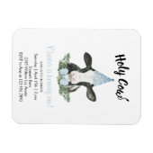 Koe bevestigen met uitnodiging voor pet en Stropda Magneet (Horizontaal)