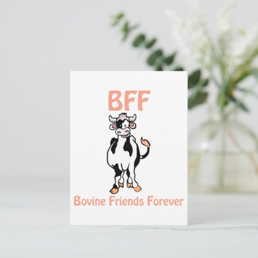 Koe BFF-Briefkaart Briefkaart (Staand voorkant)