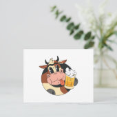 Koe bier briefkaart (Staand voorkant)