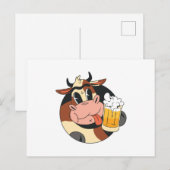 Koe bier briefkaart (Voorkant / Achterkant)