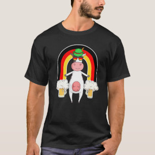 Koe Bier Oktoberfest Prost Duitse Vlag T-shirt
