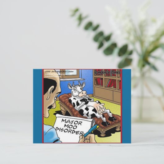 Koe bij behandeling 4 Mooo stoornis geeft T - shir Briefkaart (Staand voorkant)