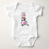 Koe bij Poker met pokerkaarten Romper (Voorkant)