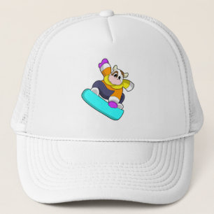 Koe bij Snowboarding met Snowboard Trucker Pet