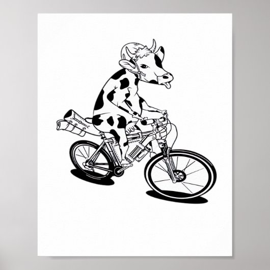 Koe Bikepacking Classic T-Shirt Poster (Voorkant)