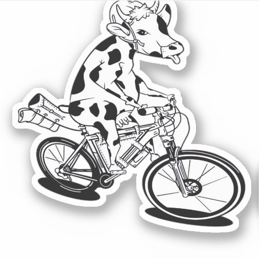 Koe Bikepacking Classic T-Shirt Sticker (Voorkant)