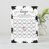 Koe Bingo Baby shower Game Kaart (Staand voorkant)