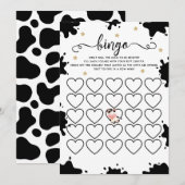 Koe Bingo Baby shower Game Kaart (Voorkant / Achterkant)