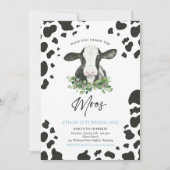 Koe Birthday Party Cowboy Ranch Boerderij Birthday Kaart (Voorkant)