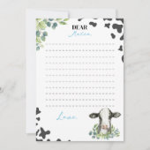 Koe Birthday Time Capsule Note Kaart (Voorkant)