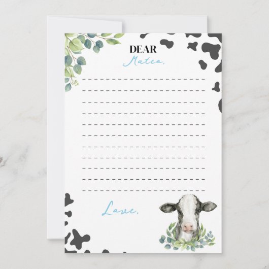 Koe Birthday Time Capsule Note Kaart (Voorkant)