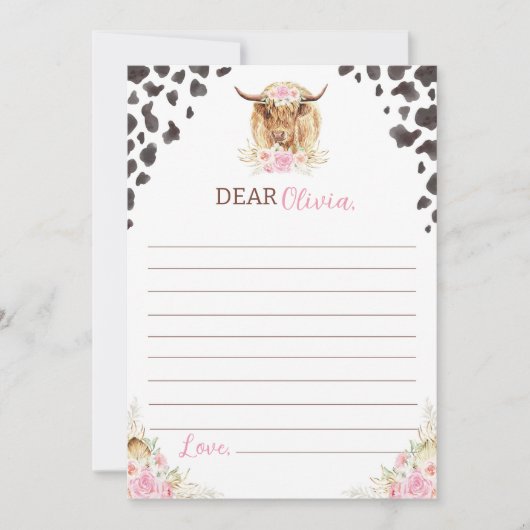 Koe Birthday Time Capsule Note Kaart (Voorkant)