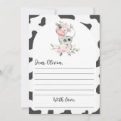 Koe Birthday Time Capsule Note Kaart (Voorkant)