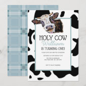 Koe Birthday Uitnodiging (Voorkant / Achterkant)