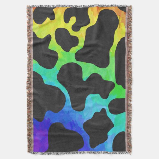 Koe Black en Rainbow Stuff Deken (Voorkant Verticaal)