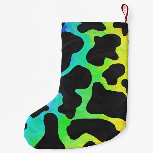 Koe Black en Rainbow Stuff Kleine Kerstsok (Achterkant)