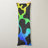 Koe Black en Rainbow Stuff Lichaamskussen (Achterkant (Verticaal))