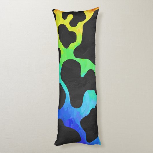 Koe Black en Rainbow Stuff Lichaamskussen (Achterkant (Verticaal))