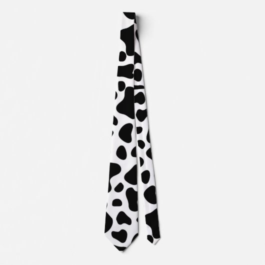 Koe Black White patchs Stropdas (Voorkant)