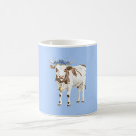 Koe Blauwe Bloemen Koffiemok