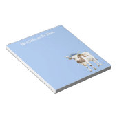 Koe Blauwe Bloemen Notitieblok (Schuin)