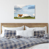 Koe Blonde d'Aquitaine in de regio Dordogne, Frank Canvas Afdruk (Insitu (Slaapkamer))