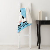 Koe Blue Polka Dot Personalized Boy Sherpa Deken (In situ)