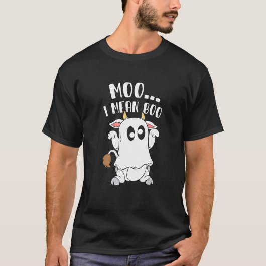 Koe Boe Geest Koe Halloween T-shirt (Voorkant)