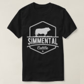 Koe Boer Simmental Rundvee TShirt (Design voorkant)