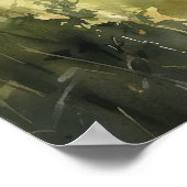 Koe Boerderij Animal Art Print Poster (Hoek)